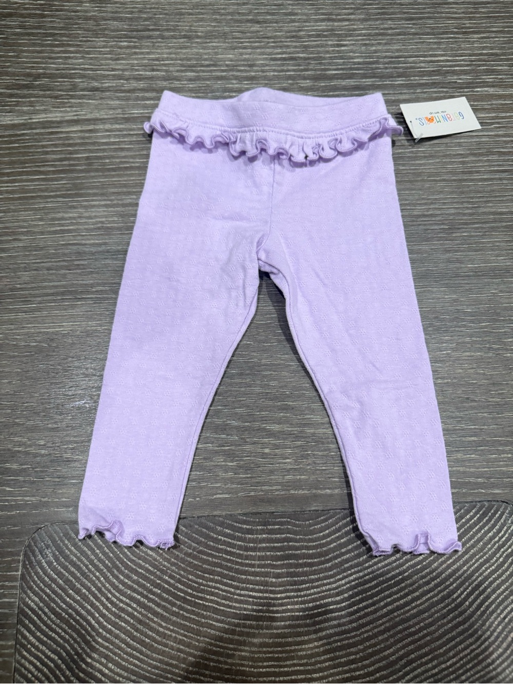 NWT Size 6-9M Garanimals Lavender Ruffle Trim Leggings